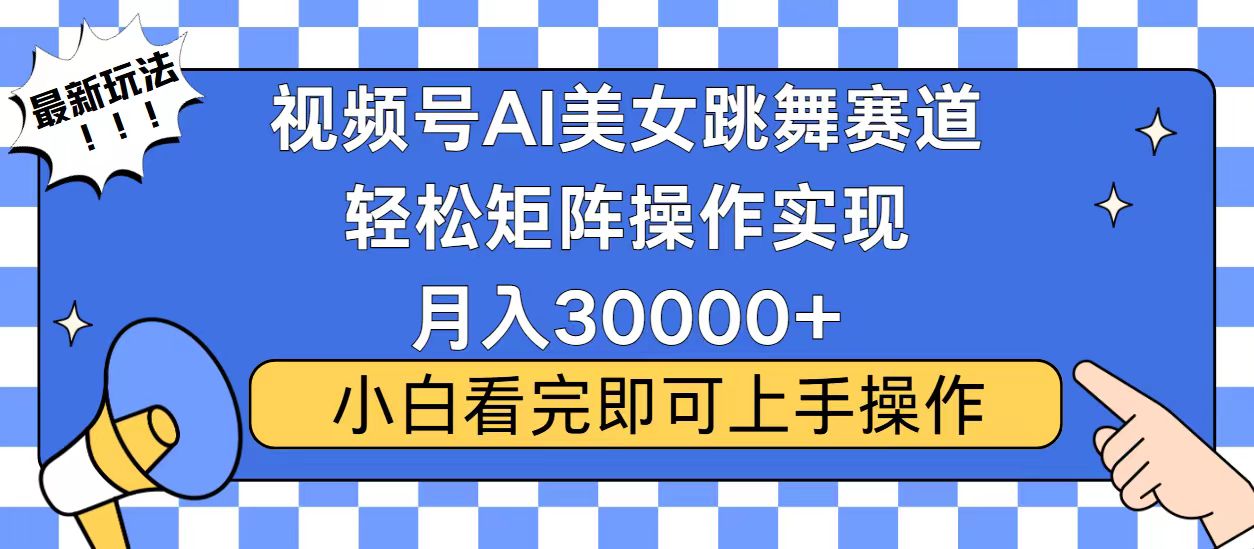 视频号蓝海赛道玩法，当天起号，拉爆流量收益，小白也能轻松月入30000+-财虎网络科技
