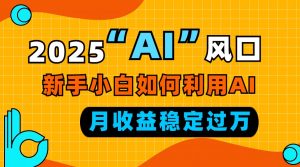 2025“ AI ”风口，新手小白如何利用ai，每月收益稳定过万-财虎网络科技