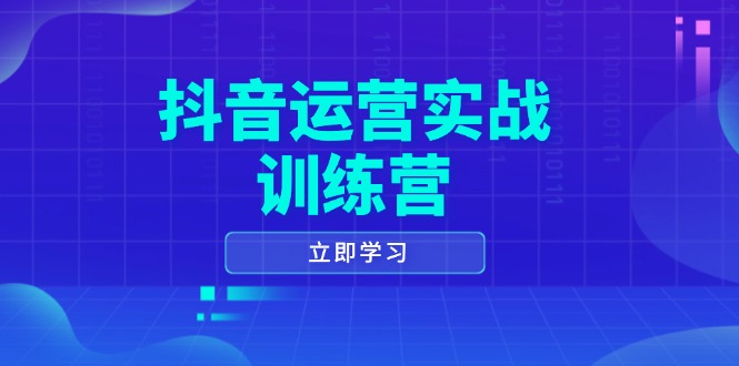 抖音运营实战训练营，0-1打造短视频爆款，涵盖拍摄剪辑、运营推广等全过程-财虎网络科技