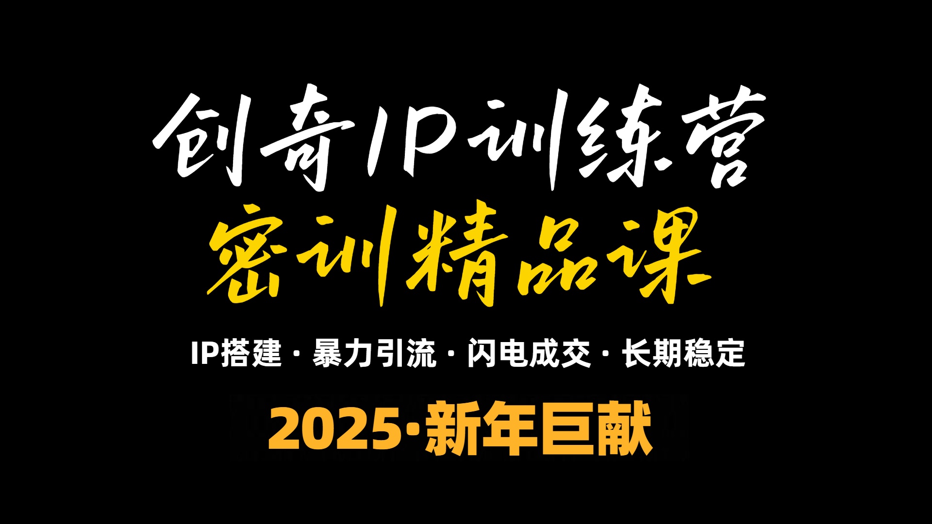2025年“知识付费IP训练营”小白避坑年赚百万，暴力引流，闪电成交-财虎网络科技