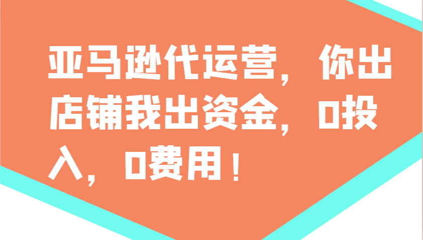亚马逊代运营，你出店铺我出资金，0投入，0费用，无责任每天300分红，赢亏我承担-财虎网络科技