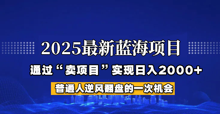 2025年蓝海项目，如何通过“网创项目”日入2000+-财虎网络科技