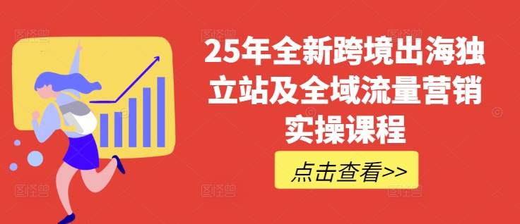 25年全新跨境出海独立站及全域流量营销实操课程，跨境电商独立站TIKTOK全域营销普货特货玩法大全-财虎网络科技