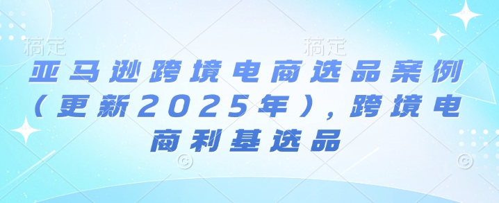 亚马逊跨境电商选品案例(更新2025年3月),跨境电商利基选品-财虎网络科技