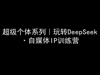 超级个体系列，玩转DeepSeek·自媒体IP训练营，deepseek教程-财虎网络科技