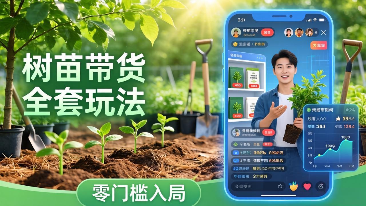 视频号AI树苗带货全套玩法：零门槛入局，掌握豆包、千问等AI工具制作树苗视频的全套流程-财虎网络科技