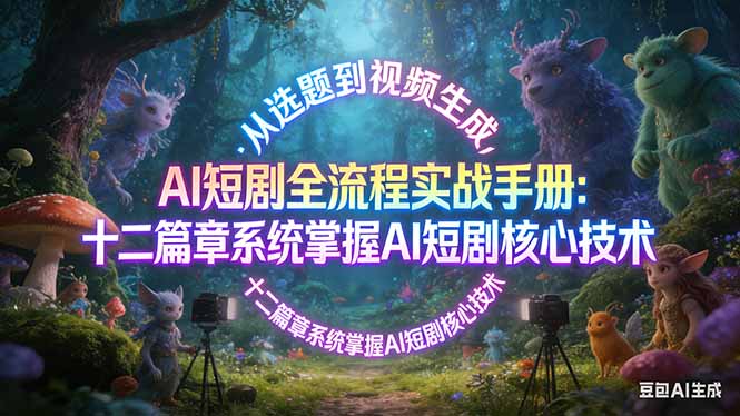 AI 短剧全流程实战手册：从选题到视频生成，十二篇章系统掌握 AI 短剧核心技术-财虎网络科技