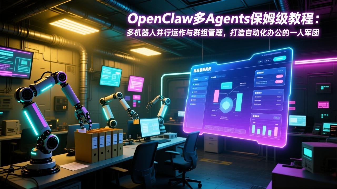 OpenClaw多Agents保姆级教程：多机器人并行运作与群组管理，打造自动化办公的一人军团-财虎网络科技