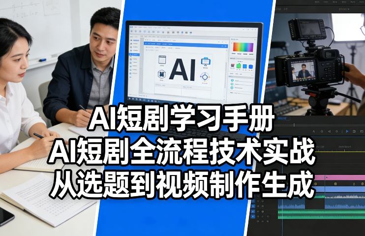 AI短剧学习手册，AI短剧全流程技术实战，从选题到视频制作生成-财虎网络科技