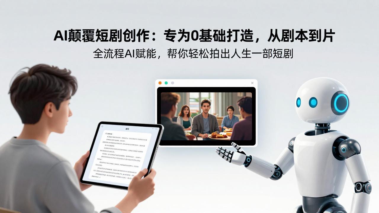 AI颠覆短剧创作：专为0基础打造，从剧本到成片全流程AI赋能，帮你轻松拍出人生第一部短剧-财虎网络科技