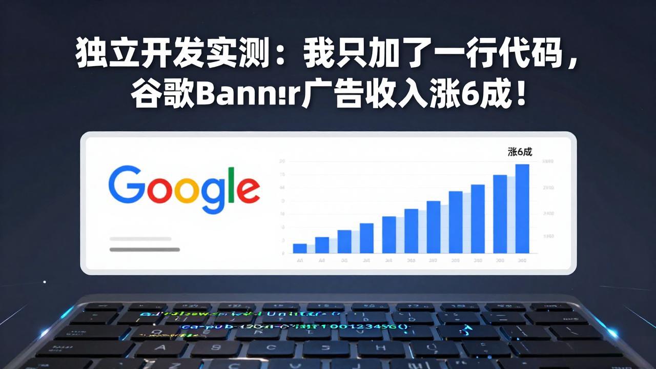 付费文章：独立开发实测：我只加了一行代码，谷歌Banner广告收入涨6成！-财虎网络科技