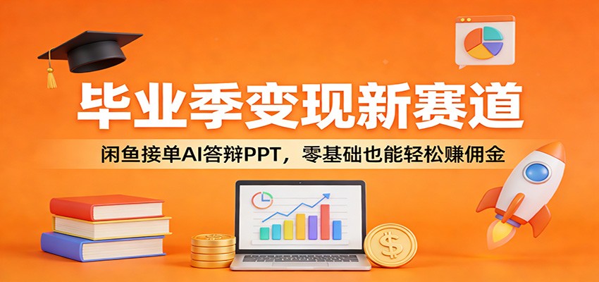 毕业季变现新赛道：闲鱼接单AI答辩PPT，零基础也能轻松赚佣金-财虎网络科技