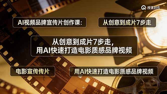 AI视频品牌宣传片创作课：从创意到成片7步走，用AI快速打造电影质感品牌视频-财虎网络科技