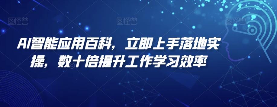 AI智能应用百科，​立即上手落地实操，数十倍提升工作学习效率-财虎网络科技