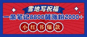 一条笔记8800+赞，涨粉2000+，火爆小红书的recraft雪地写祝福玩法(附提示词及工具)-财虎网络科技