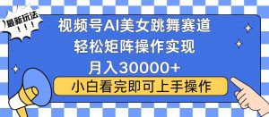 视频号蓝海赛道玩法，当天起号，拉爆流量收益，小白也能轻松月入30000+-财虎网络科技