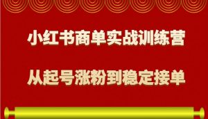 小红书商单实战训练营，从0到1教你如何变现，从起号涨粉到稳定接单，适合新手-财虎网络科技