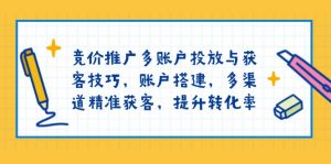 竞价推广多账户投放与获客技巧，账户搭建，多渠道精准获客，提升转化率-财虎网络科技