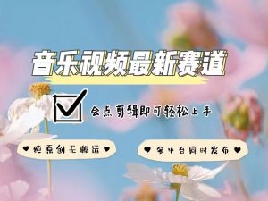 音乐视频赛道最新玩法，纯原创不违规，可所有平台同时发布，会点剪辑即可轻松拿捏-财虎网络科技