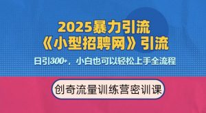 2025最新暴力引流方法,招聘平台一天引流300+,日变现多张,专业人士力荐-财虎网络科技