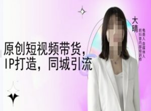 原创短视频带货，IP打造，同城引流-大晴自媒体教程-财虎网络科技