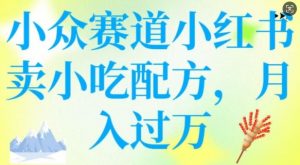 小众赛道小红书卖小吃配方，操作简单，月入过W-财虎网络科技