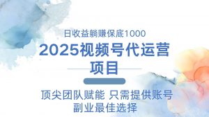 2025视频号代运营 日躺赚1000＋ 只需提供账号-财虎网络科技