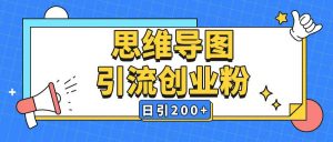暴力引流全平台通用思维导图引流玩法ai一键生成日引200+-财虎网络科技