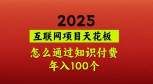 2025项目天花板,普通怎么通过知识付费翻身,年入百个【揭秘】-财虎网络科技