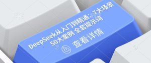 DeepSeek从入门到精通：7大场景 50大案例 全套提示词【文档】-财虎网络科技
