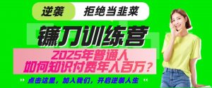 镰刀训练营超级IP合伙人，25年普通人如何通过“知识付费”实现逆袭-财虎网络科技