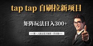 taptap拉新自刷项目，一个新用户14元，矩阵玩法日入300+-财虎网络科技