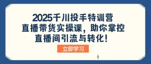 2025千川投手特训营：直播带货实操课，助你掌控直播间引流与转化！-财虎网络科技