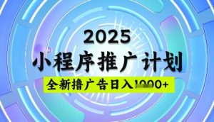 2025微信小程序推广计划，撸广告玩法，日均5张，稳定简单【揭秘】-财虎网络科技