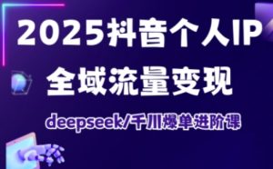 2025抖音个人IP全域流量变现进阶课,deepseek千川爆单进阶课-财虎网络科技