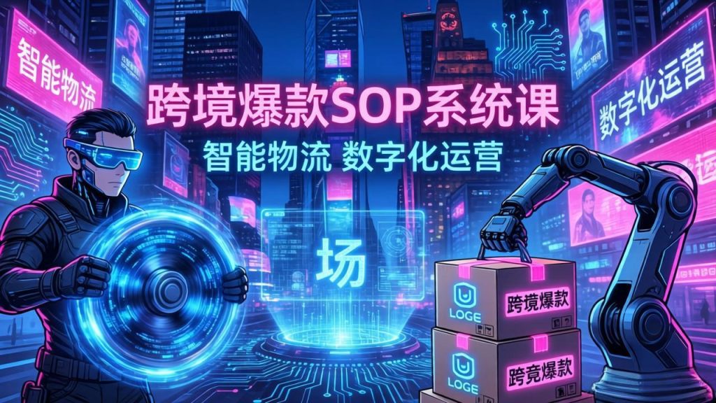 跨境爆款SOP系统课,“内容飞轮+精准投放+AI自动化”为核心,拆解“人×货×场”黄金公式-财虎网络科技