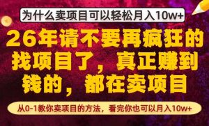 为什么真正賺到钱的都在卖项目，从0-1教你卖项目的方法，看完你也可以月入10w+【揭秘】-财虎网络科技
