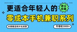零成本手机兼职系列，长期稳定碎片化经营，月增收3000+-财虎网络科技