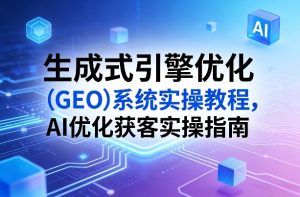 生成式引擎优化(GEO)系统实操教程，AI优化获客实操指南-财虎网络科技
