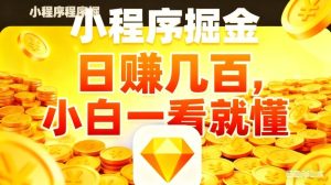 微信小程序掘金项目，不用复杂操作，5分钟就能学会上手操作，日入几张【揭秘】-财虎网络科技