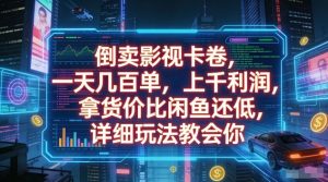 倒卖影视卡卷，一天几百单，上千利润，拿货价比闲鱼还低，详细玩法教会你【揭秘】-财虎网络科技