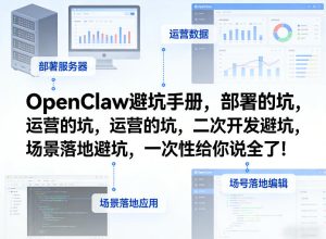 OpenClaw小龙虾避坑手册，部署的坑，运营的坑，二次开发避坑，场景落地避坑，一次性给你说全了！-财虎网络科技
