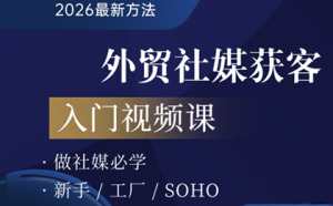 2026外贸社媒获客入门课-财虎网络科技