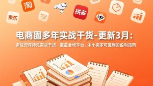电商圈多年实战干货-更新3月：多位资深师兄实战干货，覆盖全域平台，中小卖家可复制的盈利指南-财虎网络科技