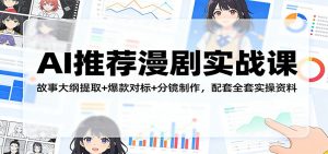 AI推荐漫剧实战课：故事大纲提取+爆款对标+分镜制作，配套全套实操资料-财虎网络科技