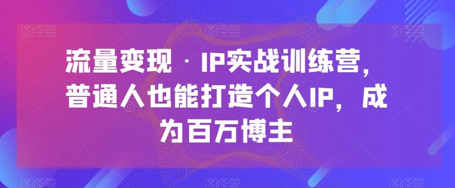 流量变现·IP实战训练营，普通人也能打造个人IP，成为百万博主-财虎网络科技