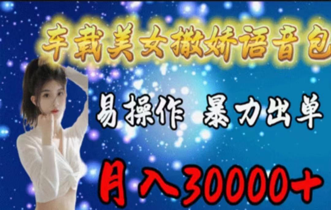 车载美女撒娇语音包，执行就出单，月入3000＋，小白看完课程就能马上实操-财虎网络科技