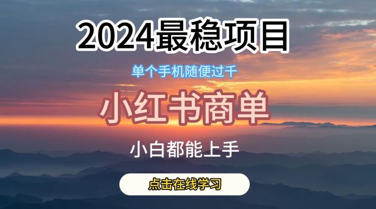 2024最稳蓝海项目，小红书商单项目，没有之一【揭秘】-财虎网络科技