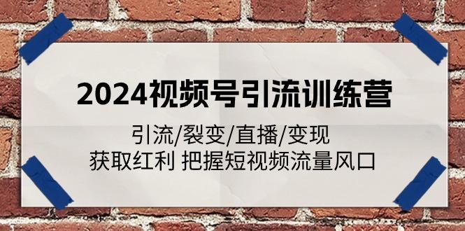 2024视频号引流训练营：引流/裂变/直播/变现 获取红利 把握短视频流量风口-财虎网络科技