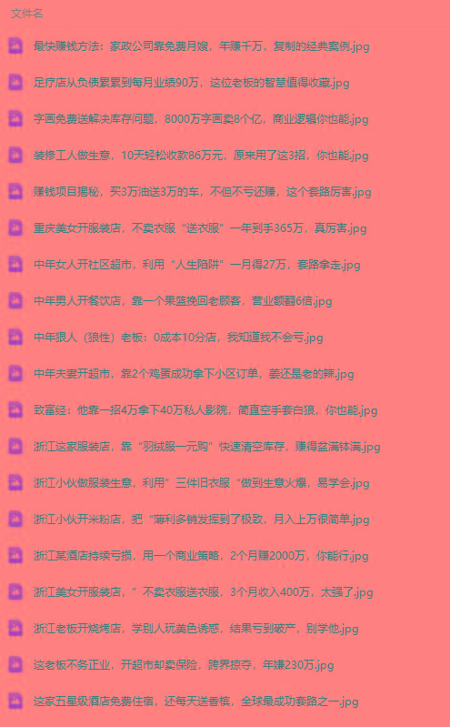 图片[1]-(9607期)真实有效391套商业模式，年入几十到几百万案例解析(电子书+视频+图文)-财虎网络科技